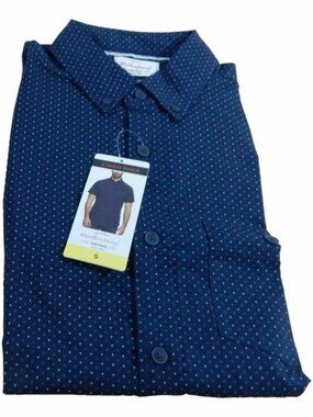 Weatherproof Vintage Men's Comfort Stretch Shirt Short Sleeve Shirt, BLUE, S